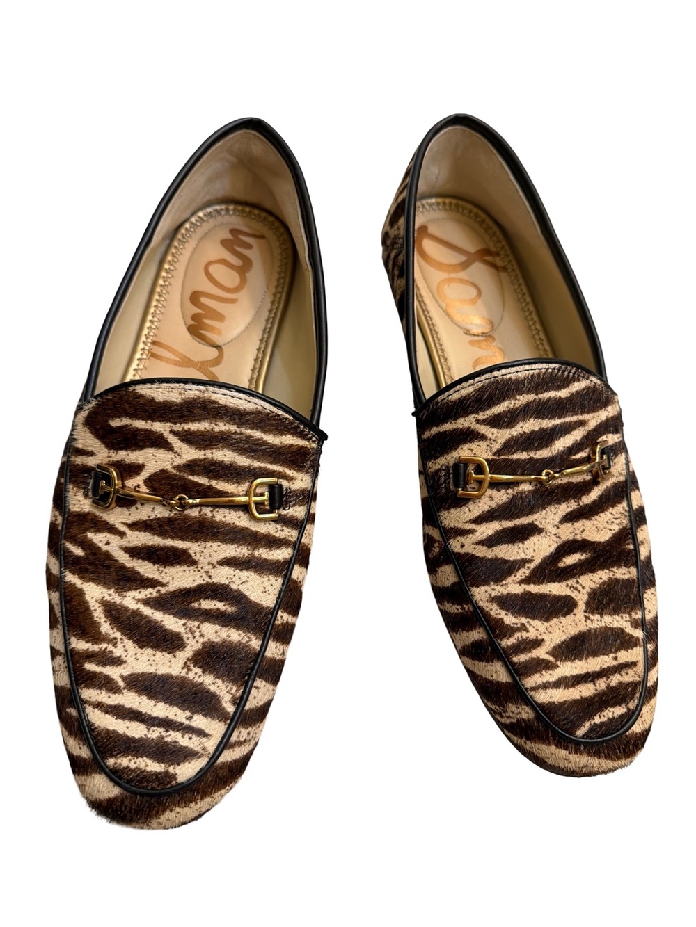 Sam Edelman Loraine Bit Loafer Tiger Animal Print Calf Hair Womens Size 9
